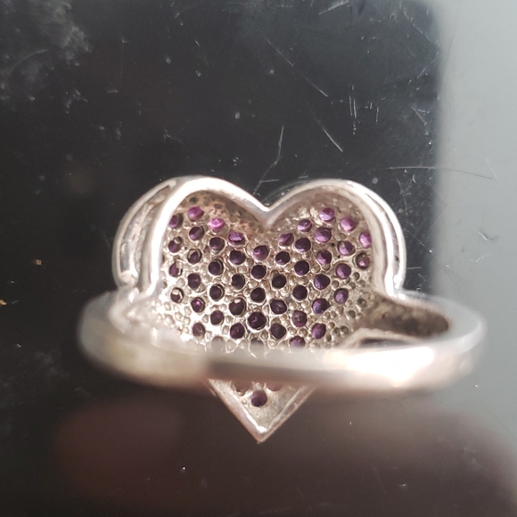 Crystal heart ring 925 silver - Picture 5 of 5